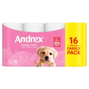 Andrex Family Soft Toilet Tissue, 2-Ply, 16 Rolls
