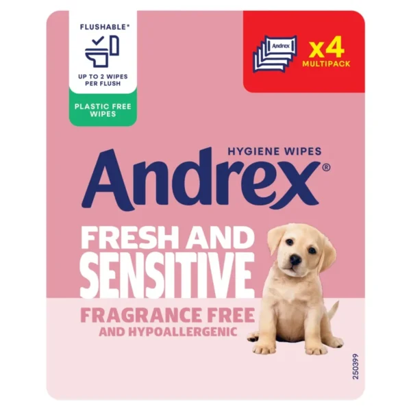 Andrex Fresh & Sensitive Hygiene Wipes Multipack (4 x 30 sheets) (1)