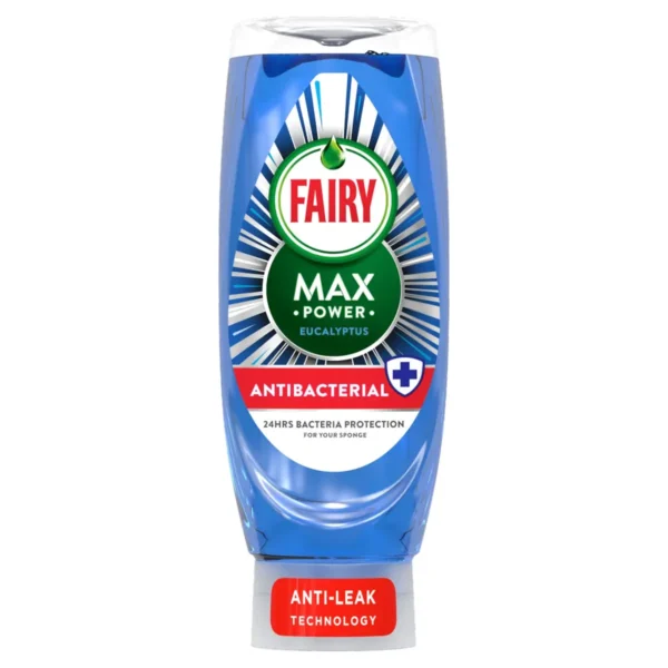 Fairy Max Power Antibacterial Washing Up Liquid Eucalyptus 545ml (1)