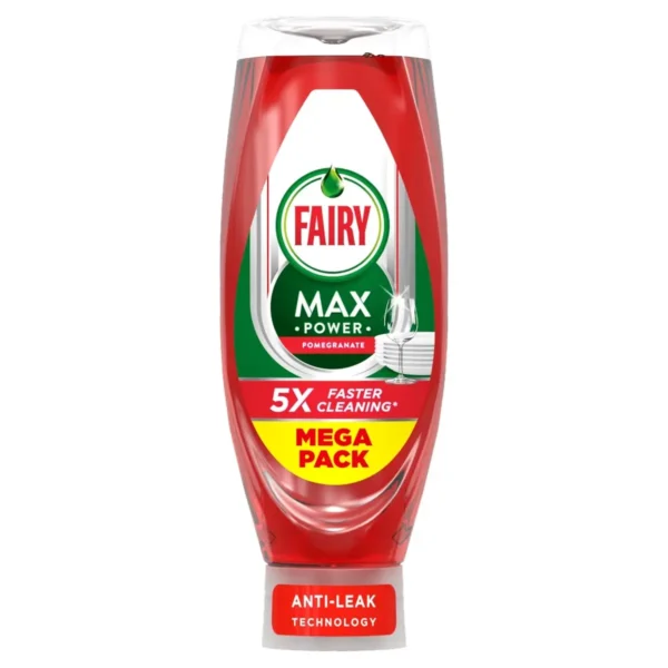 Fairy Max Power Washing Up Liquid, Pomegranate, 730ml (1)