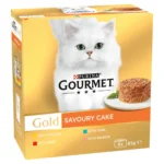 Gourmet Gold Savoury Cake Meat 8 x 85g (680g) (1)
