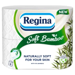 Regina Soft Bamboo Toilet Tissue 3-Ply 4 Rolls – 160 Sheets Per Roll